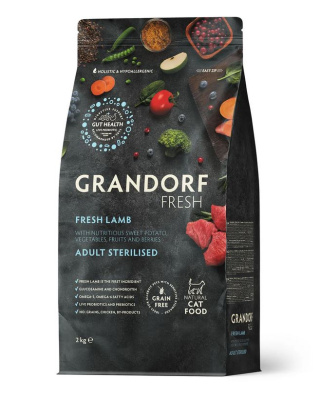 GRANDORF Fresh CAT Adult сухой корм для кошек, свежий ягненок с бататом - 400 г