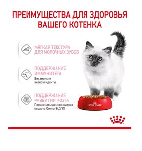 Royal Canin KITTEN корм полнорационный для котят до 12 месяцев (кусочки в соусе) 85г