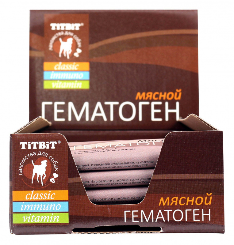 TiTBiT   Гематоген мясной vitamin для собак, 35г