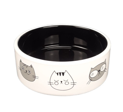 Dogman Миска керамическая Коты черная 0,28 л для кошек