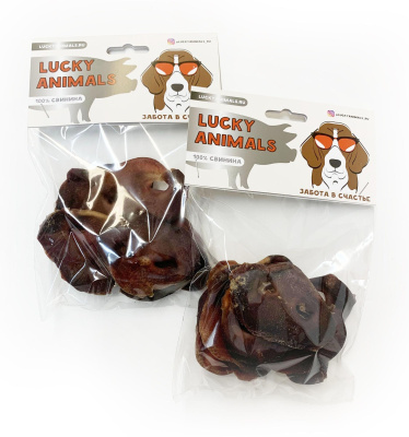 Лакомство Lucky Animals Свинные пяточки для собак, 6 шт
