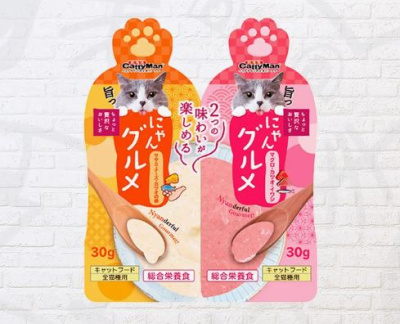 Влажный корм "Близняшки" для кошек-гурманов: Филе парной курицы с рыбной икрой и сыром и  микс из тунцов с тихоокеанской сардиной 60г,