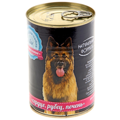 Натуральная Формула Влажный корм для собак Сердце, рубец, печень 410 гр