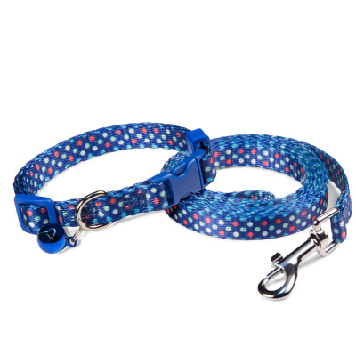 Комплект ошейник и поводок нейлоновый "Конфетти" XS, 10*200-300мм, 10*1200мм, Triol