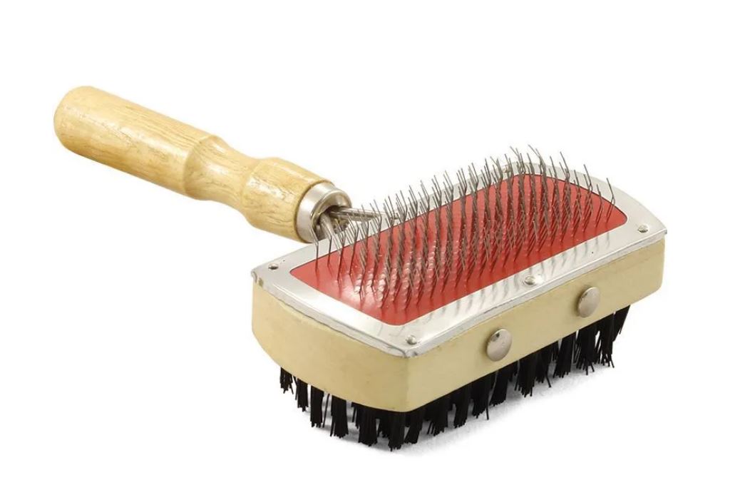 Щетка-пуходерка двухсторонняя "Классика" 75*170мм (блистер) Triol