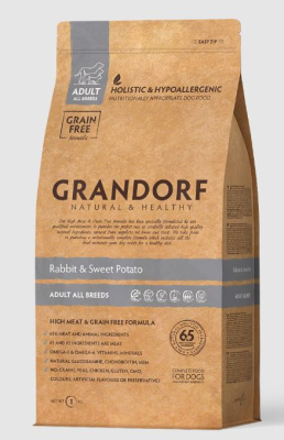 GRANDORF DOG Rabbit&Potato ALL BREEDS (кролик с картофелем для собак всех пород) 1 кг.