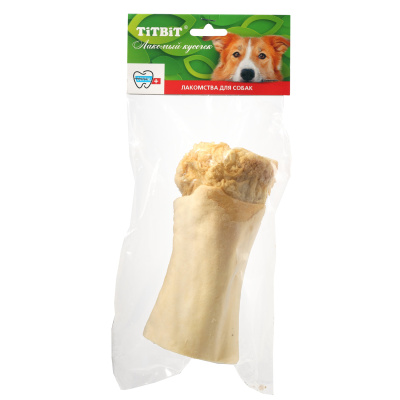 TITBIT Лакомство для собак Голень говяжья, мягкая упаковка, 379 гр
