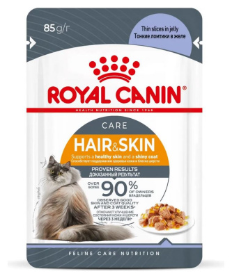 Royal Canin влажный корм Hair & Skin Care для кошек от 1 года "Уход за шерстью и кожей" 85г
