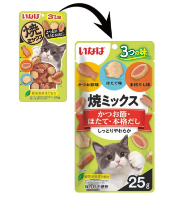 INABA YAKI MIKSU  Куриное филе со вкусом кацуобуси, морского гребешка и наваристого бульона (25 г)