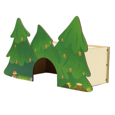 Домик GOSi Сказочный для грызуна "ЕЛКИ", размер L 30,5 х 17,5