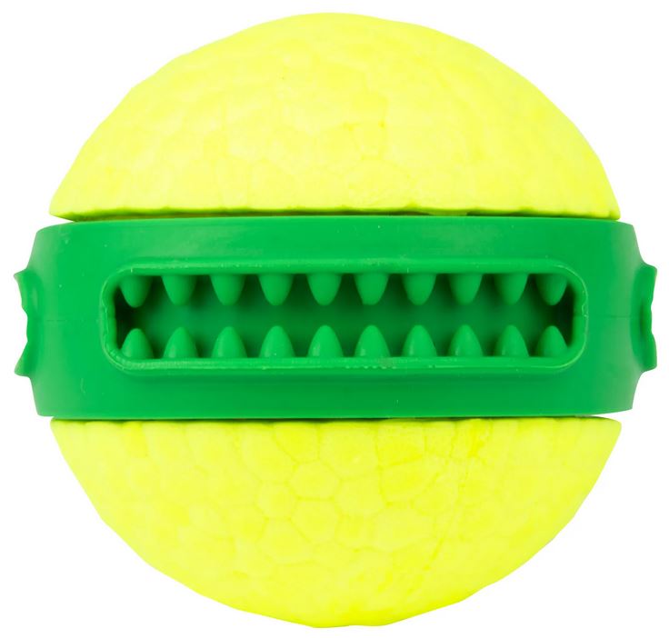Игрушка Mr.Kranch для собак мяч Зубастик диаметр 6 см зеленая