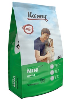 Karmy Mini Adult Телятина  2кг Полнорационный сухой корм для собак мелких пород старше 1 года