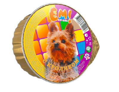 ЕМ ДО ДНА Консервы  для взрослых собак и щенков, кролик, 100гр