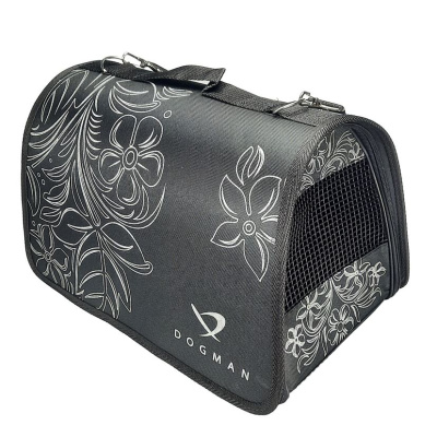 Сумка переноска  для кошек и мелких пород собак DOGMAN Лира № 2 Черная, 40*25*24 см