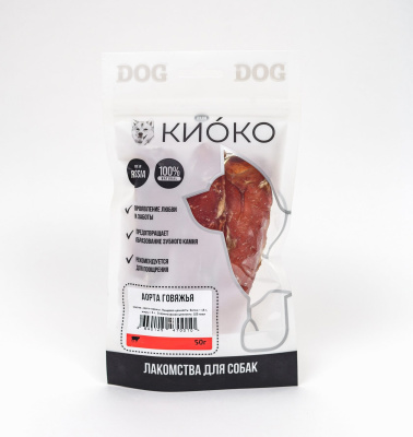 КИОКИ Аорта говяжья для собак 50 гр