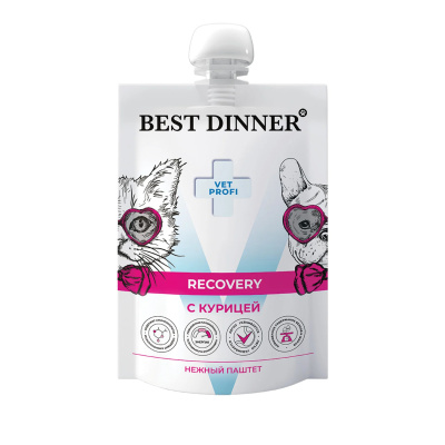 Best Dinner Vet Profi Recovery Диетические консервы для собак и кошек с крышкой - 85гр