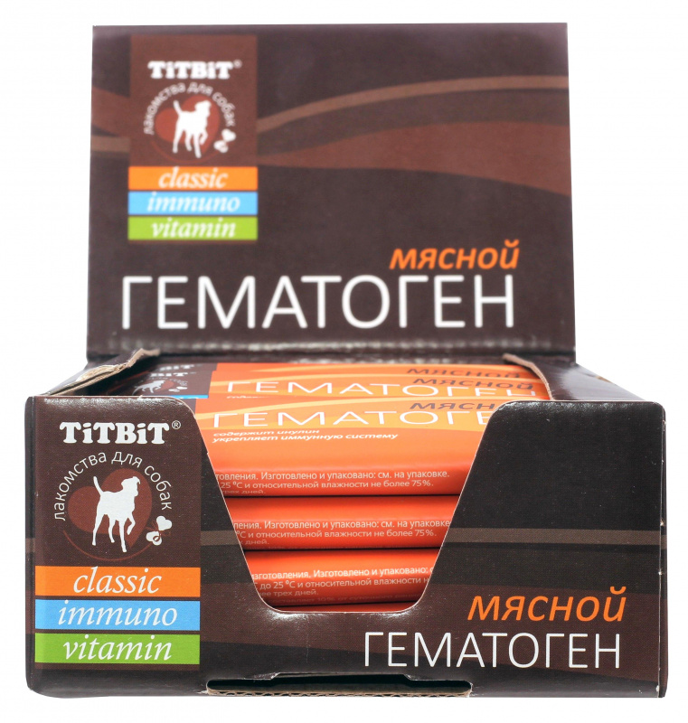 TiTBiT Гематоген мясной immuno для собак, 35г