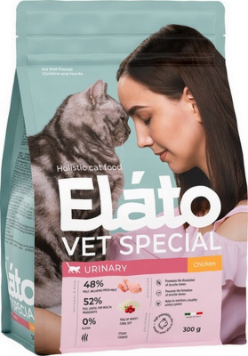 Elato Holistic Vet Special Urinary Сухой диетический корм для котов и кошек с курицей, 0,3кг