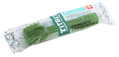 Лакомство TiTBiT Dental+ профилактическое для собак маленьких пород 3убная щетка с мясом кролика и мятой, 13 г