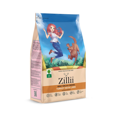 ZILLII Adult Dog сухой корм для взрослых собак всех пород Индейка с ягнёнком 3 кг