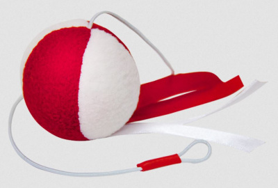 Игрушка для собак Зооник "Мяч на резинке" мяч 5,5 см, резинка 46 см