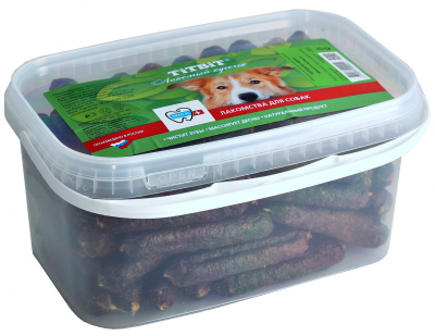 TiTBiT Лакомство для собак Колбаски мини, банка 3.3 л  , 1,6 кг