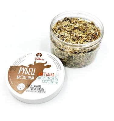 Лакомство Lucky Animals для собак Рубец говяжий молотый с морской капустой, 90 гр