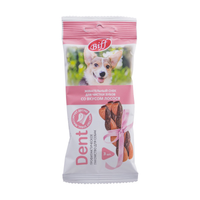 Лакомство TITBIT Жевательный снек DENT со вкусом лосося для собак мелких пород, 35 г