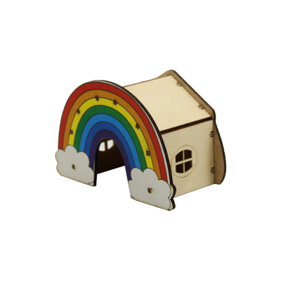 Домик GOSi Сказочный  для грызуна "РАДУГА", размер S