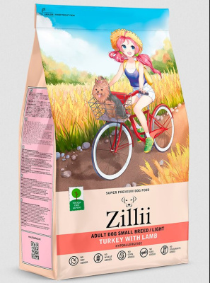 ZILLII Adult Dog Small Light сухой корм для собак мелких пород. Индейка и ягнёнок, 2кг