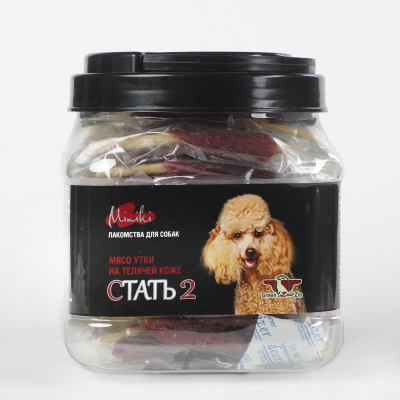 ГРИН КЬЮЗИН Лакомство для собак СТАТЬ 2 МИНИКИ Утка на телячьей коже 430 гр
