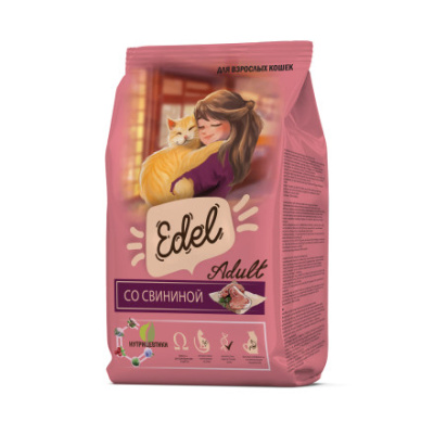 Edel Pork Cухой корм для взрослых кошек со свининой 0,4 кг