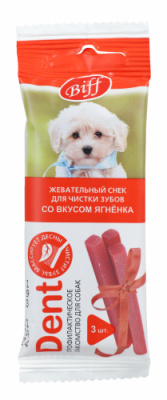 Лакомство TITBIT Жевательный снек DENT со вкусом ягненка для собак мини пород, 20г