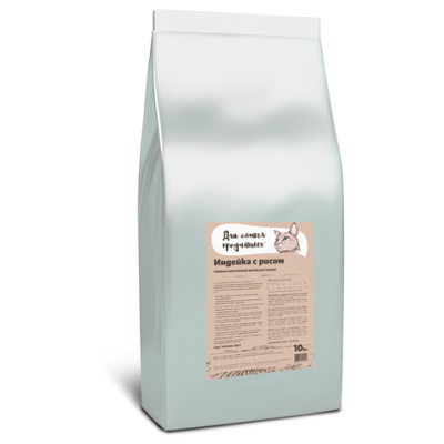 Для самых Преданных Сухой корм для кошек Индейка с рисом, 10кг