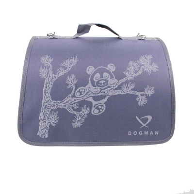 Сумка переноска DOGMAN Лира № 1 (Панда серый) для кошек и мелких пород собак. 35*23*22 см