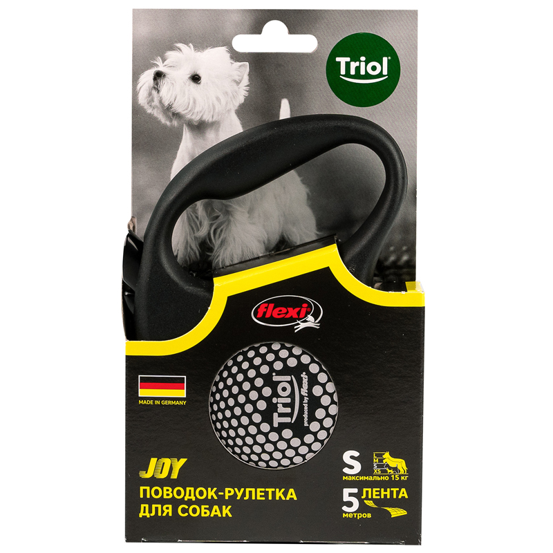 Поводок-рулетка для собак Flexi Joy Planet S 5м до 15кг, лента
