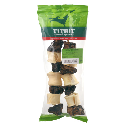 TITBIT Лакомство для собак Шашлычок говяжий, мягкая упаковка, 126 г
