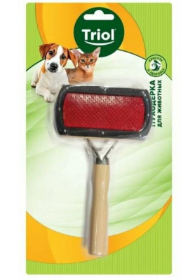 Щетка-пуходерка двухсторонняя "Классика" 75*170мм (блистер) Triol