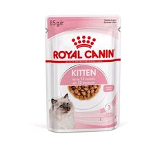 Royal Canin KITTEN корм полнорационный для котят до 12 месяцев (кусочки в соусе) 85г