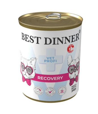 Best Dinner Vet Profi Recovery Диетические консервы для собак и кошек, 340 гр