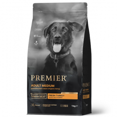 Premier Dog Turkey ADULT Medium       Индейка для собак средних пород 1 кг