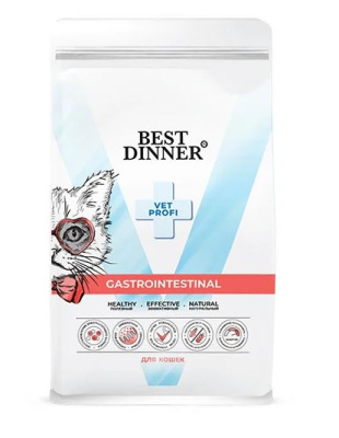 Best Dinner Vet Profi Gastrointestinal Cухой диетический корм для кошек при нарушениях пищеварения, 1.5кг