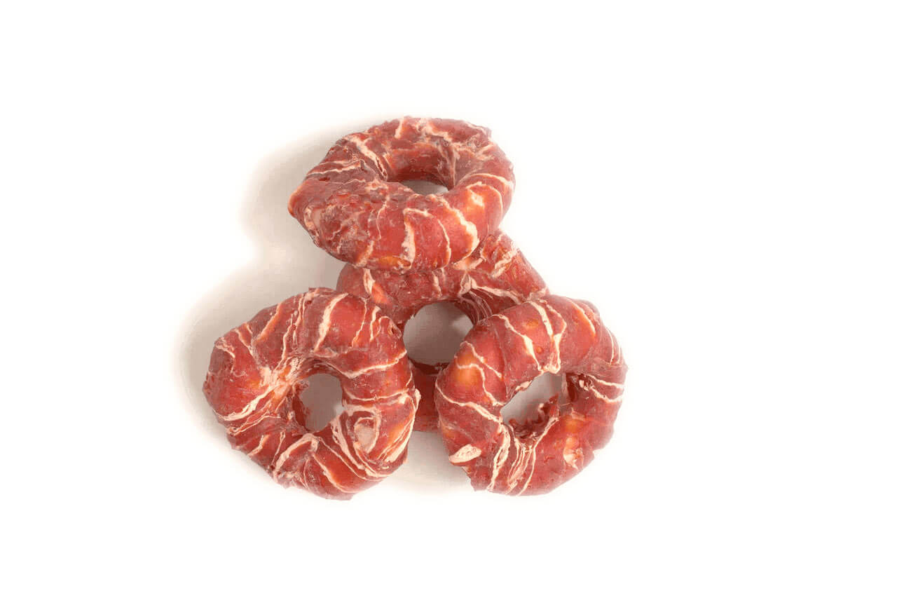 Лакомство для собак NORD FARM Пончики с мраморной утки 7 см, 600 гр