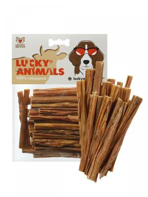 Лакомство для собак Lucky Animals Кишки говяжьи Мини, 35г
