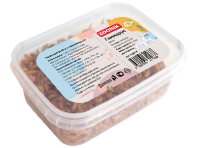 Гаммарус 250мл. для рыб и земноводных в контейнере ЗООНИК